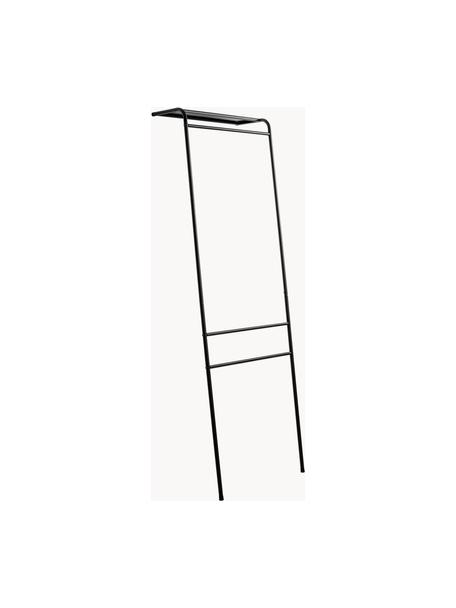 Porte-serviettes en métal Wando, Métal, laqué, Noir, larg. 60 x haut. 180 cm