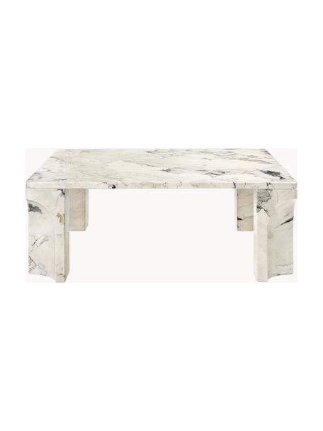 Table basse en calcaire Doric, larg. 80 cm, Calcaire, Calcaire beige clair, tons gris, larg. 80 x prof. 80 cm