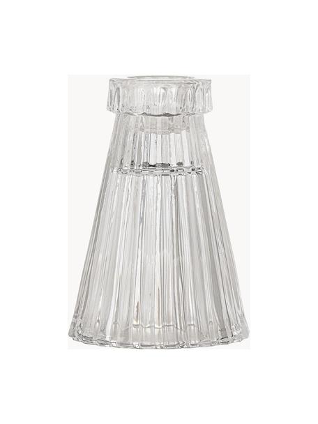 Candelero navideño Saynab, Vidrio, Transparente, Ø 7 x Al 10 cm
