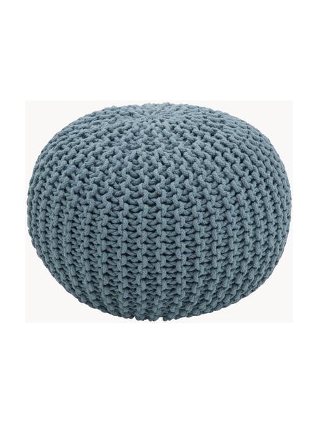Ručne pletený sedací vankúš Dori, Sivomodrá, Ø 55 x V 35 cm