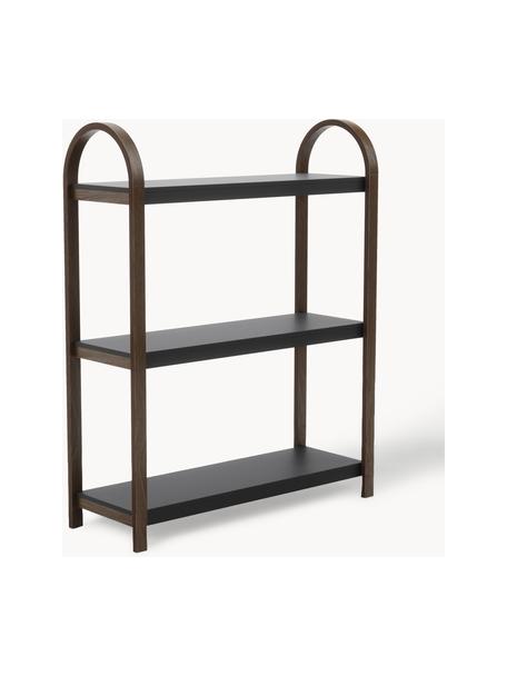 Estantería Bellwood, Estructura: madera, Estante: metal recubierto, Negro, madera oscura, An 72 x Al 90 cm