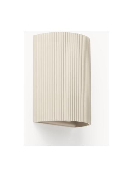 Wandlamp Hilko, Lampenkap: kunsthars, Beige, B 19 x H 25 cm