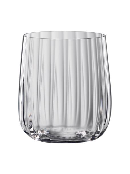 Kristall-Wassergläser Life Style, 4 Stück, Kristallglas, Transparent, Ø 8 x H 9 cm, 340 ml