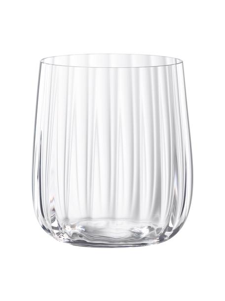 Kristall-Wassergläser Life Style, 4 Stück, Kristallglas, Transparent, Ø 8 x H 9 cm, 340 ml