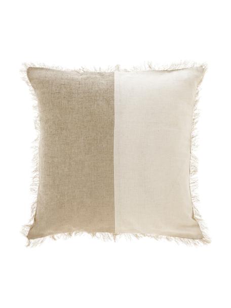 Poszewka na poduszkę z frędzlami Silene, 100% bawełna, Beżowy, S 45 x D 45 cm