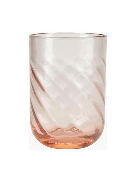 Bicchiere Twist 4 pz, Vetro, Rosa, Ø 8 x Alt. 11 cm, 300 ml