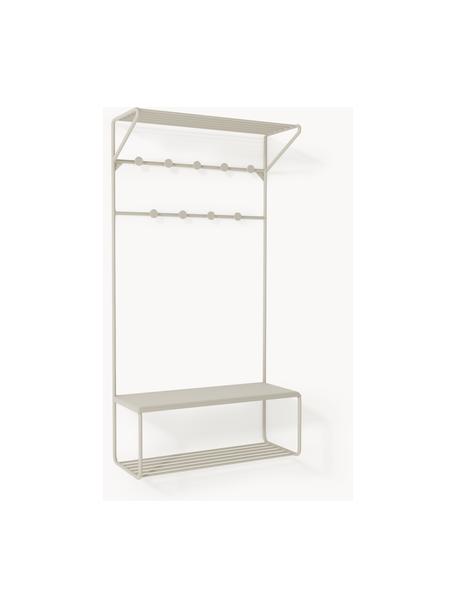 Garderobe Sam van metaal, Gepoedercoat metaal, Lichtbeige, B 80 x H 152 cm