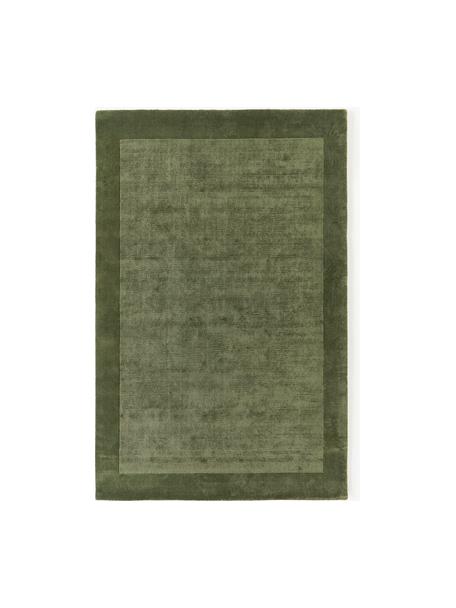 Tapis à poils ras Kari, 100 % polyester, certifié GRS, Tons verts, larg. 80 x long. 150 cm (taille XS)