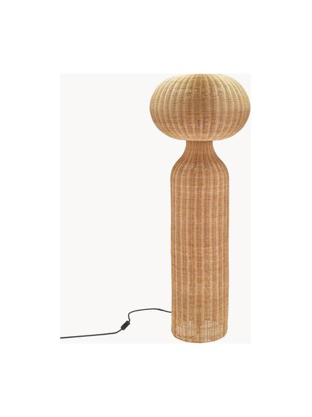 Stojacia lampa z ratanu Vinka, Béžová, V 130 cm