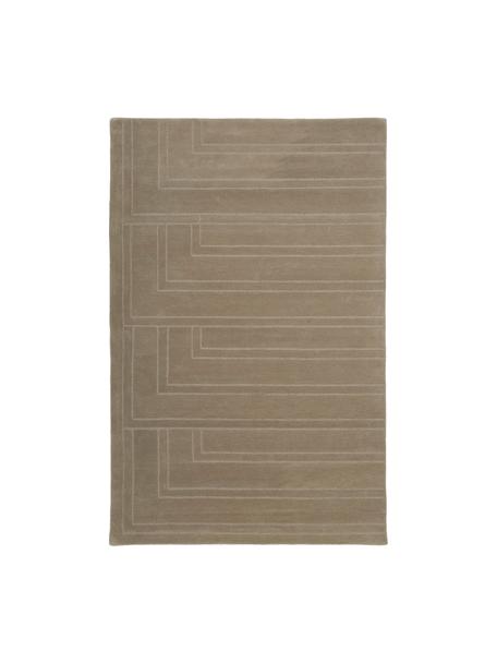 Ručne tuftovaný vlnený koberec Alan, Sivobéžová, vzorovaná, Š 200 x D 300 cm (veľkosť L)