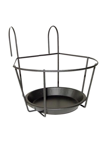 Balkon-Blumenhalter Alyssa, Metall, Schwarz, B 17 x H 18 cm