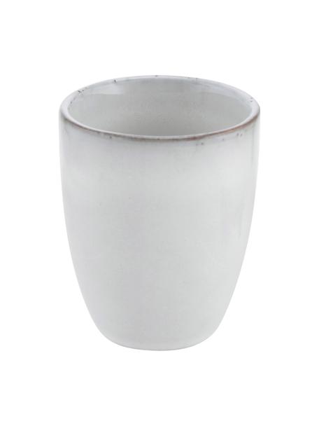 Ručně vyrobený kameninový pohárek na espresso Nordic Sand, 6 ks, Kamenina, Písek, Ø 7 cm, V 8 cm, 100 ml