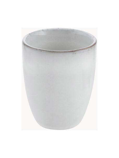 Ručně vyrobené pohárky na espresso Nordic Sand, 6 ks, Kamenina, Světle šedá, Ø 7 cm, V 8 cm, 100 ml