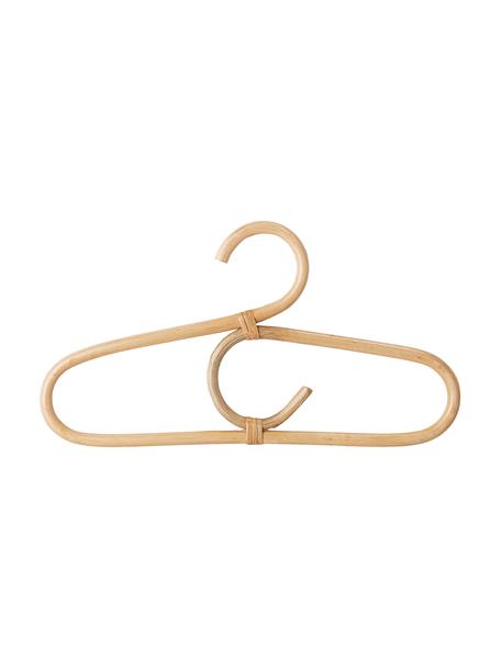 Kleiderbügel Aranya aus Rattan, 4 Stück, Rattan, Helles Holz, B 30 x H 17 cm