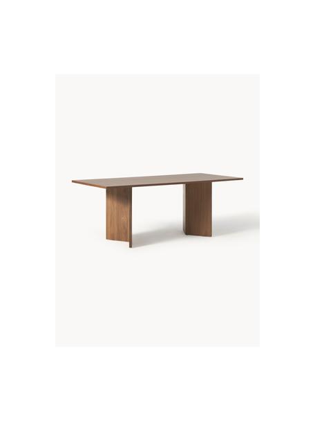 Mesa de comedor Toni, 200 x 90 cm, Tablero de fibra de densidad media (MDF) chapado en nogal, pintado, certificado FSC

Este producto está hecho de madera de origen sostenible y con certificación FSC®., Madera de nogal, An 200 x L 90 cm