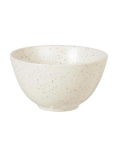 Ciotola fatta a mano Nordic Vanilla 4 pz, Ø 15 cm, Gres, Bianco crema maculato, Ø 15 x Alt. 8 cm