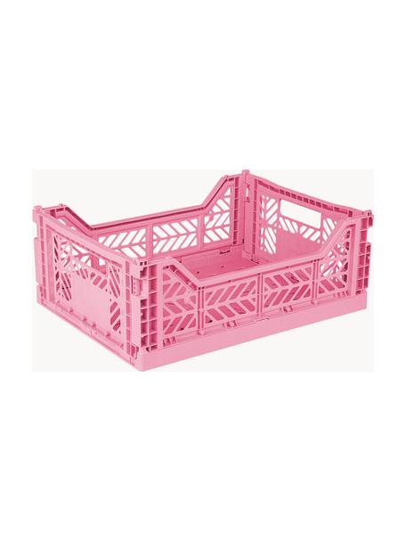 Caisson de rangement pliable Midi, larg. 40 cm, Plastique, Rose, larg. 40 x prof. 30 cm