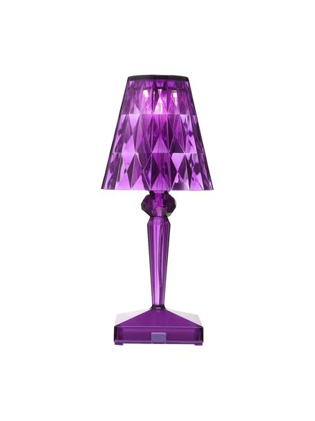 Mobilna lampa stołowa LED z funkcją przyciemniania Battery, Tworzywo sztuczne, Lila, Ø 12 x W 26 cm