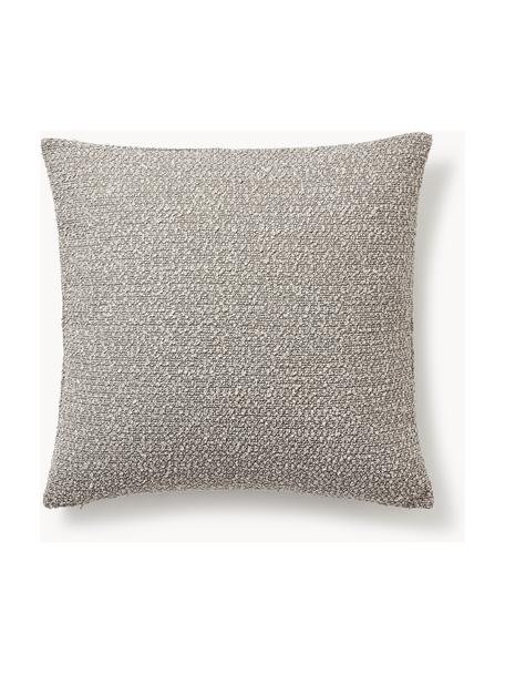 Veľký buklé poťah na vankúš Bellamie, Buklé (95 % polyester, 5 % polyakryl), Hnedosivá, Š 60 x D 60 cm