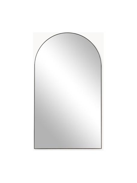 Grote leunende spiegel Finley, Lijst: gepoedercoat metaal, Zwart, B 110 x H 190 cm