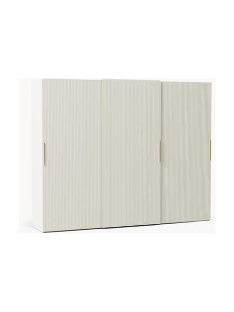 Modularer Schwebetürenschrank Simone, 300 cm Breite, mehrere Varianten, Korpus: Spanplatte, melaminbeschi, Holz, Hellbeige, Basic Interior, B 300 x H 236 cm