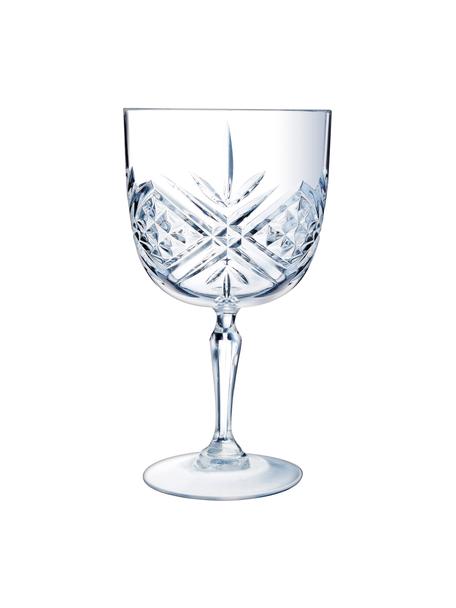 Bicchiere da cocktail con rilievo Broadway 6 pz, Vetro, Trasparente, Ø 11 x Alt. 20 cm, 600 ml
