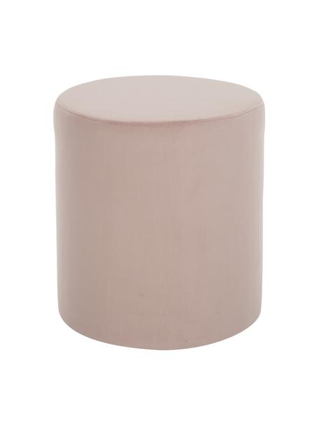 Samt-Hocker Daisy, Bezug: Samt (Polyester) Der hoch, Rahmen: Sperrholz, Samt Rosa, Ø 38 x H 45 cm
