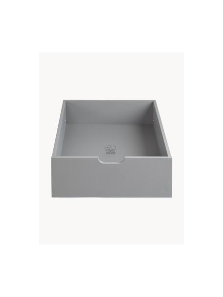 Cassetto per lettino in legno con ruote Baby & Junior, Ruote: 100% gomma, Grigio scuro, Larg. 55 x Prof. 71 cm