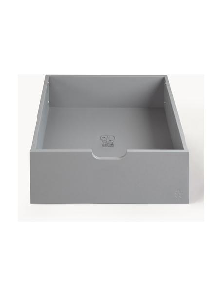 Cassetto per lettino in legno con ruote Baby & Junior, Ruote: 100% gomma, Grigio scuro, Larg. 55 x Prof. 71 cm