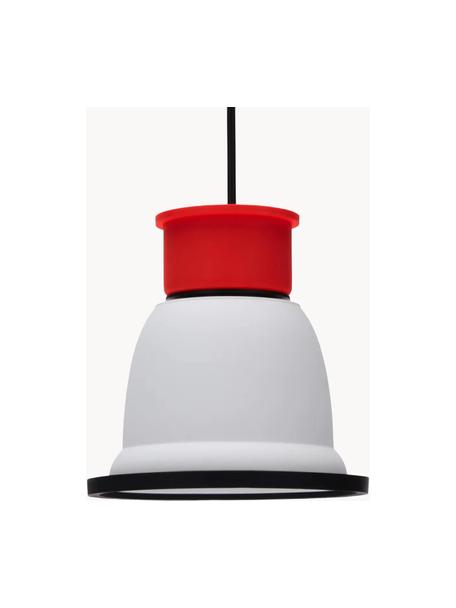 Lámpara de techo pequeña Geometry, Pantalla: silicona, plástico, Cable: plástico, Blanco, rojo, negro, Ø 18 x Al 18 cm