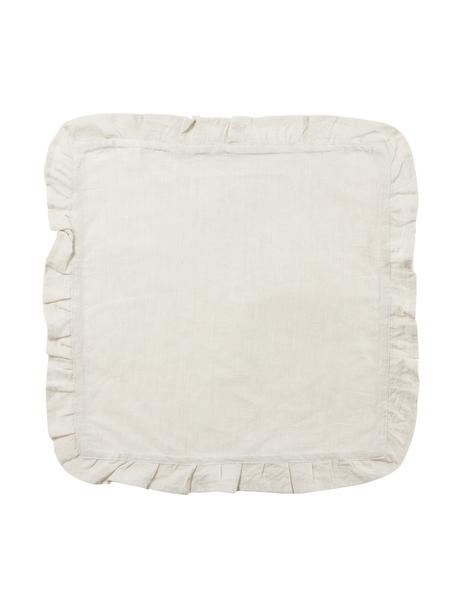 Serviettes pur lin beige Juniana, 2 pièces, 50 % lin, 50 % coton, Beige, larg. 42 x long. 42 cm