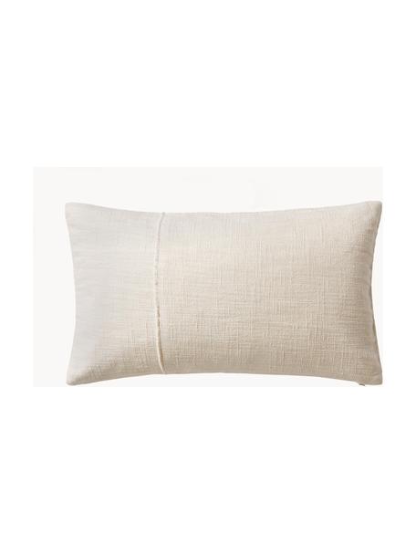 Copricusicno in cotone con cuciture decorative Terre, 70% cotone, 30% lino, Beige chiaro, Larg. 30 x Lung. 50 cm