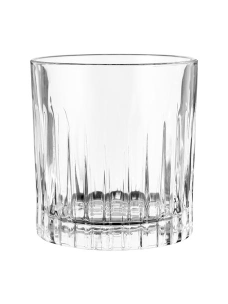 Kristallgläser Timeless mit Rillenrelief, 6 Stück, Luxion-Kristallglas, Transparent, Ø 9 x H 9 cm
