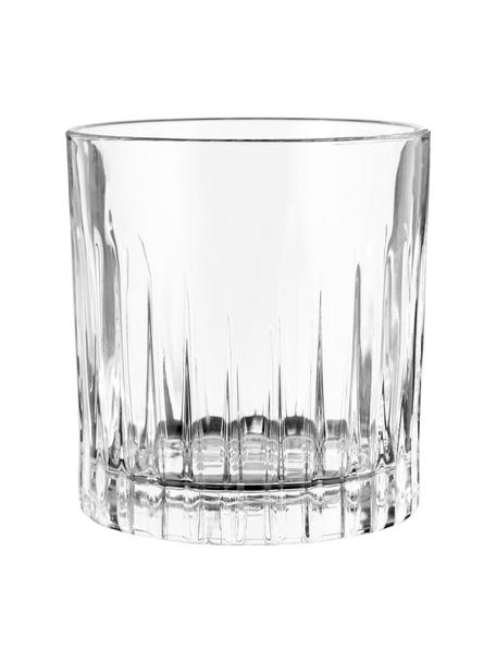 Verre à whisky cristal à rainures Timeless, 6 pièces, Cristal luxion, Transparent, Ø 9 x haut. 9 cm, 360 ml