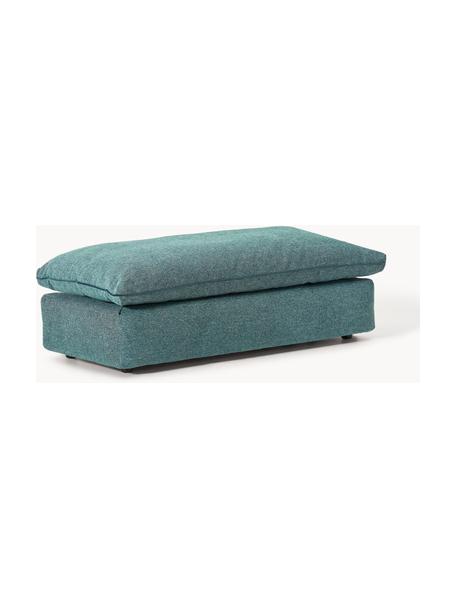 Pouf XL Felix, Tissu vert turquoise, larg. 140 x prof. 60 cm