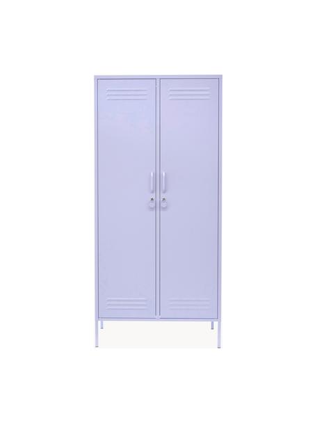 Armadio piccolo The Twinny, Acciaio verniciato a polvere, Lilla, Larg. 85 x Alt. 183 cm