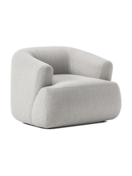 Fotel Sofia, Tapicerka: 100% polipropylen Dzięki , Stelaż: drewno świerkowe, płyta w, Nogi: tworzywo sztuczne, Jasnoszara tkanina, S 97 x G 84 cm