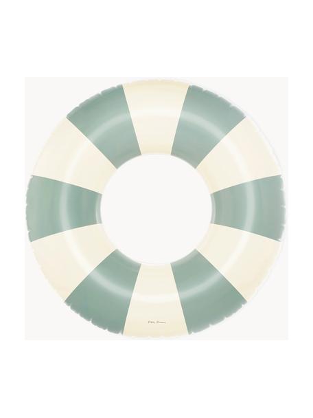 Bouée de natation artisanale Céline, PVC, Vert sauge, blanc cassé, Ø 120 cm