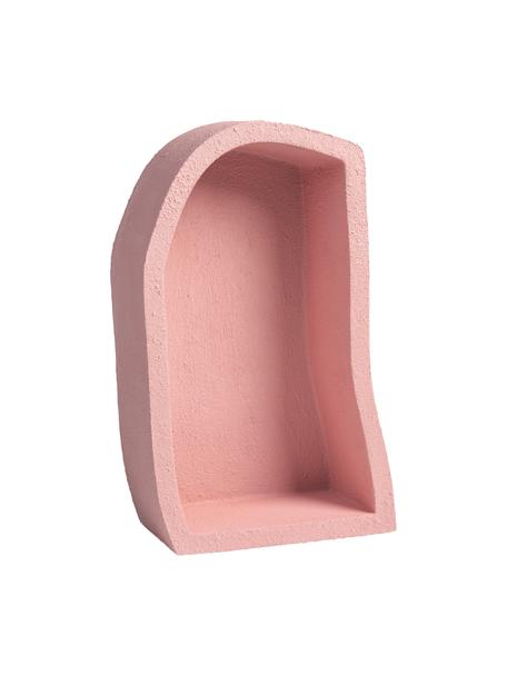 Nástěnná police z umělé hmoty Wonky, Polyresin, Světle růžová, Š 23 cm, V 41 cm