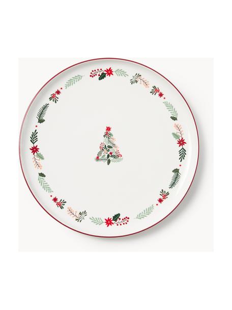 Plat de service de Noël en porcelaine Eve, Porcelaine, émaillée, Multicolore, Ø 33 x haut. 3 cm