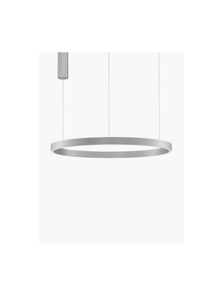 Grosse Dimmbare LED-Pendelleuchte Elowen, verschiedene Grössen, Silberfarben, Ø 80 x H 5 cm