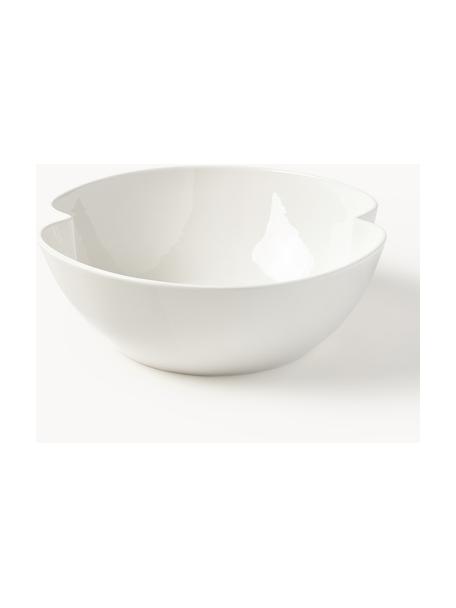 Porzellan-Servierschüssel Nera, Porzellan, glasiert, Weiß, glänzend, Ø 27 x H 10 cm