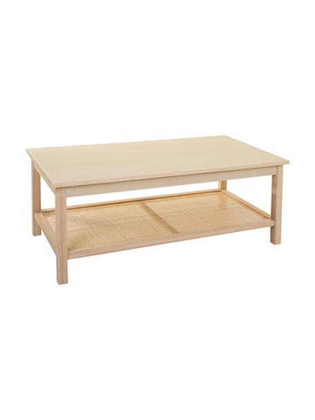 Stolik kawowy z drewna Cayetana, Blat: płyta pilśniowa średniej , Korpus: płyta pilśniowa średniej , Drewno naturalne, S 120 x G 60 cm