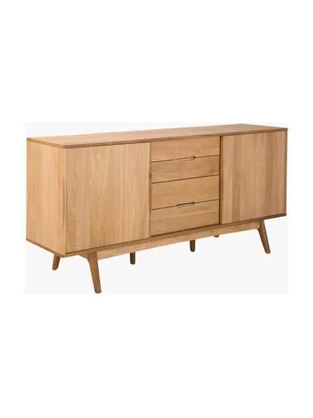 Sideboard Bettina n und Eichenholzfurnier, Korpus: Mitteldichte Holzfaserpla, Füße: Eiche massiv, geölt, Eichenholz, geölt, B 180 x H 84 cm
