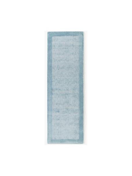 Tapis à poils ras Kari, 100 % polyester, certifié GRS, Tons bleus, larg. 80 x long. 250 cm