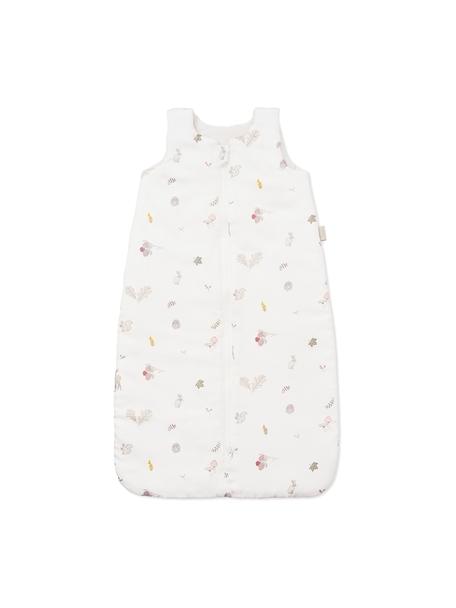 Slaapzak Fawn van biokatoen, Bekleding: 100% biokatoen, Wit, meerkleurig, B 40 x L 65 cm