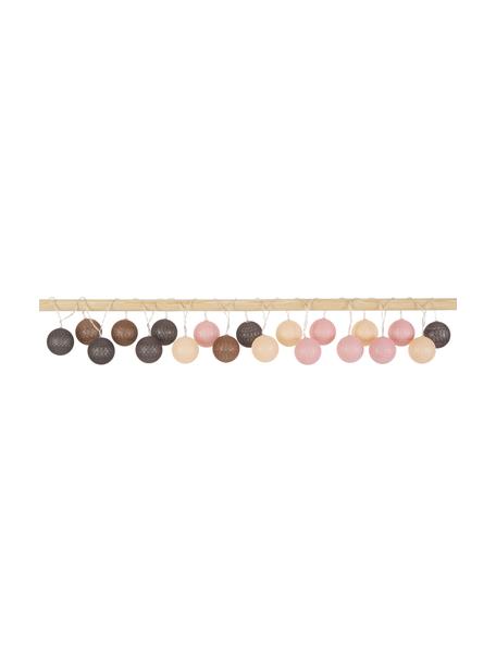 Guirnalda de luces LED Bellin, 320 cm, 20 luces, Cable: plástico, Tonos marrones, rosa, L 320 cm