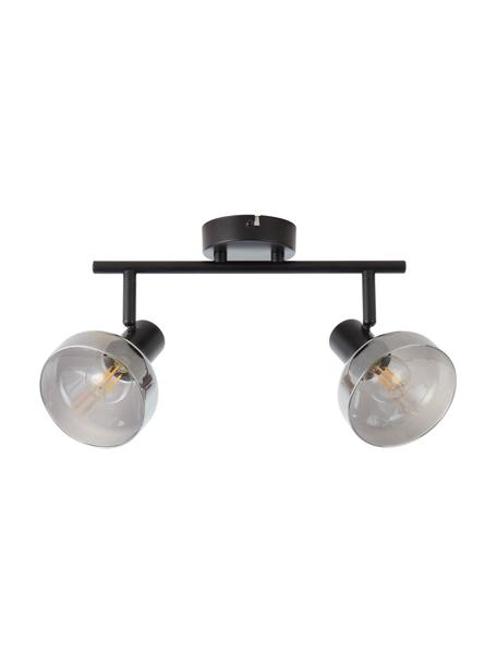 Stropná lampa zo skla Reflekt, Čierna, sivá, Š 43 x V 20 cm