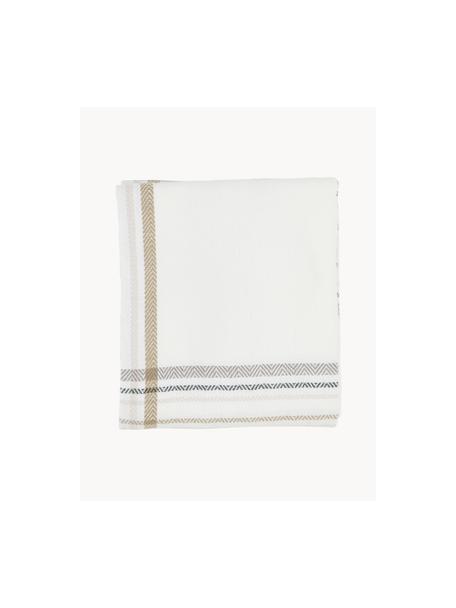 Paño de cocina Gift, 100% algodón ecológico con certificado GOTS, Blanco, beige y tonos marrones, An 53 x L 86 cm