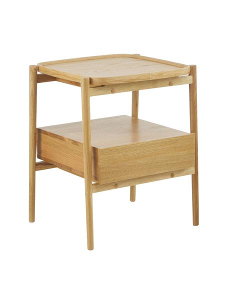 Noční stolek z dubového dřeva se zásuvkou Libby, Dub, Š 49 cm, V 60 cm